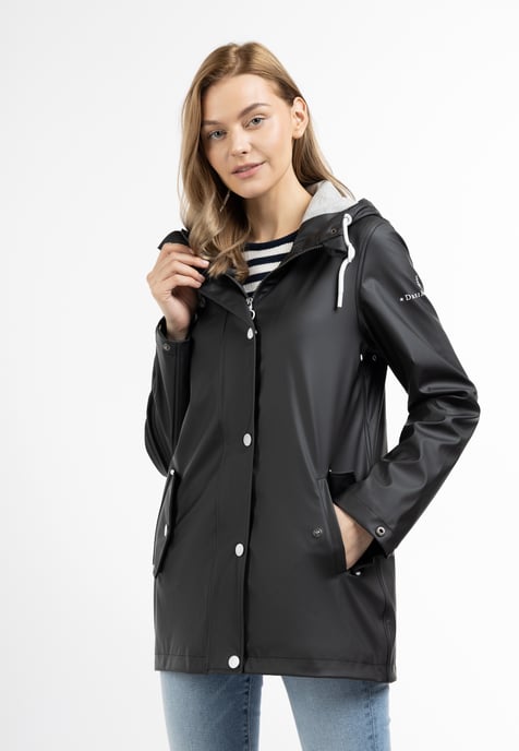 Dreimaster Regenjacke Damen Schwarz - Image 2
