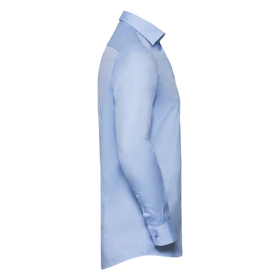 Russell Collection - Hemd für Herren Langärmlig (Hellblau/Mittelblau/Leuchtend Navy-Blau) - Image 3