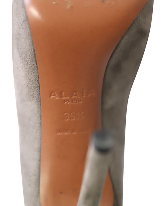 Alaïa Azzedine Stiefeletten aus grauem Wildleder - Image 6