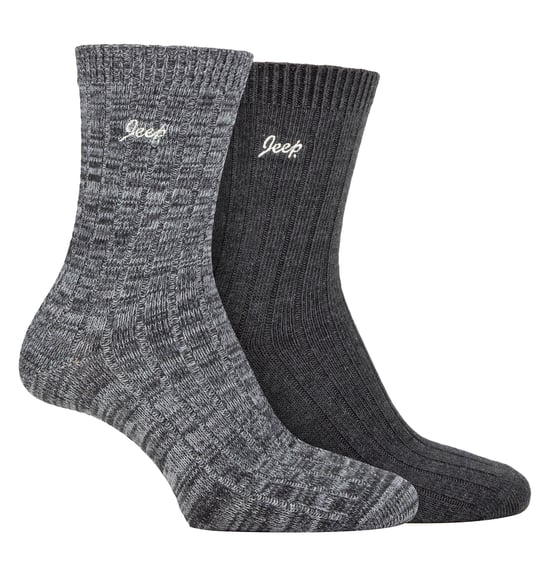 Womens Walking Boot Socken | Jeep | 2 Pack High Performance Polyester Running Socken - Charcoal / Slate - Image 1