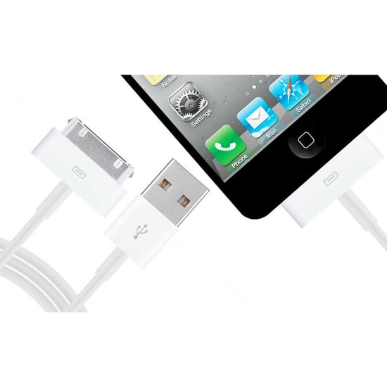 GVC USB To 30 Pin Connector Data Cable For Syncing & Charging, 1 Metre - White