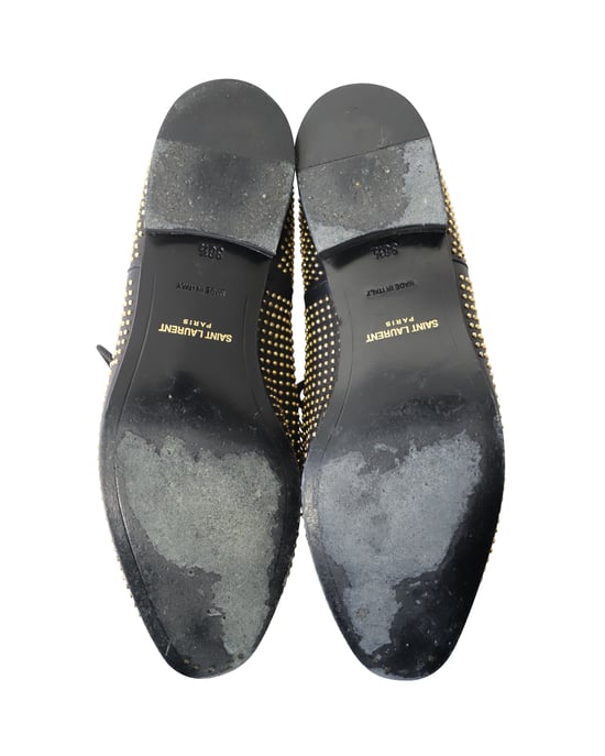 Saint Laurent Genietenakzente Oxfords aus schwarzem Leder - Image 5