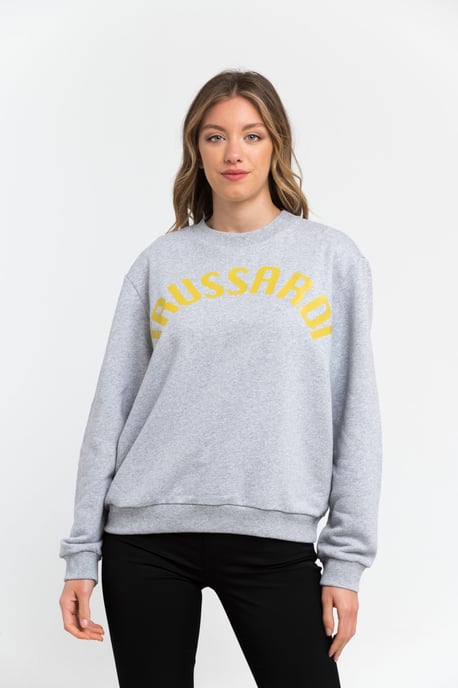 Trussardi - Pull en coton gris pour femme - Image 1