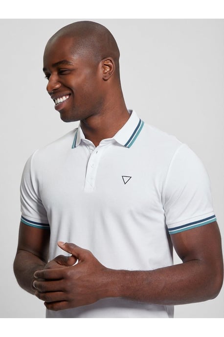 Sport Piqué Polo Weiß - Image 2