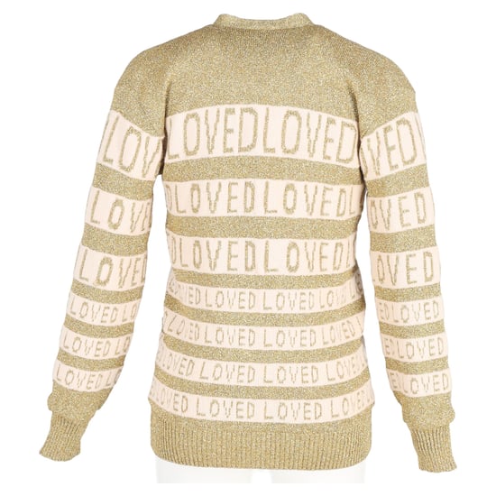 Gucci Loved Oversized Lurex-Cardigan aus goldener Wolle - Image 6