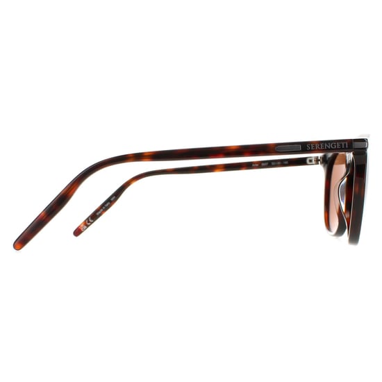 Serengeti Round Unisex Shiny Dark Havana Mineral Polarized Drivers  Arlie