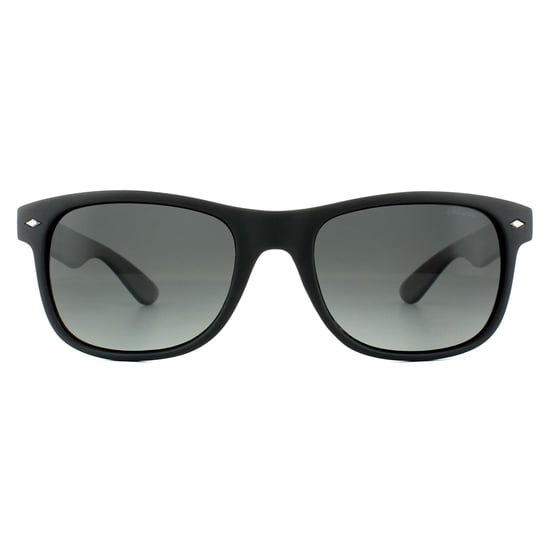 Polaroid Rectangle Unisex Matt Black Smoke Grey Gradient Polarized Sunglasses