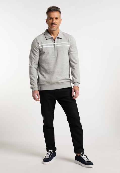 Dreimaster Sweatshirt Herren Grau Melange - Image 4