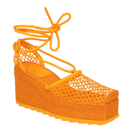 Bottega Veneta Orange Stretch 90 Wedge-Espadrilles - Image 1