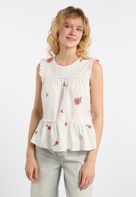 Dreimaster Spitze Damen Wollweiss Koralle - Image 3