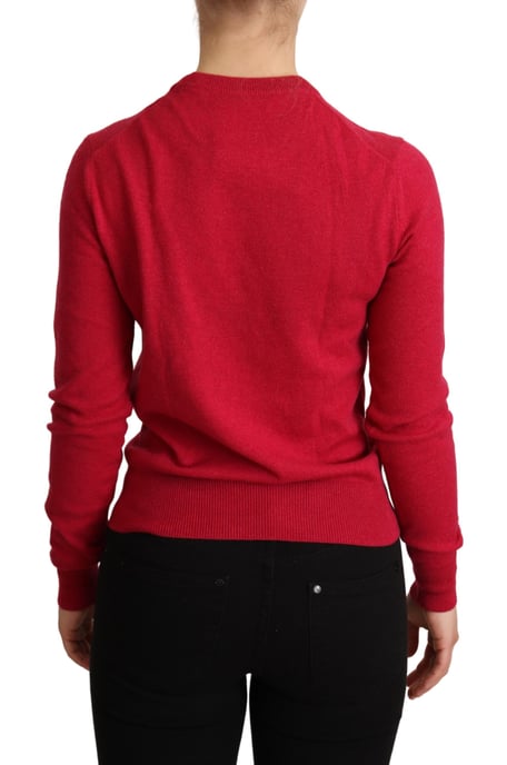 Dolce & Gabbana Pull en laine et cachemire brodé rose pour femme - Image 3