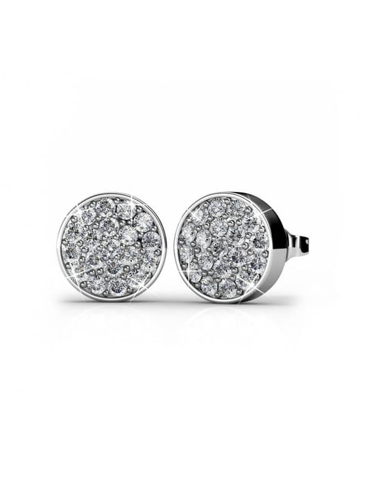 Runde Ohrringe - Silber und Kristall - Image 4