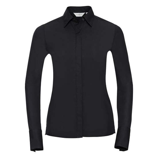 Russell Collection - "Ultimate" Hemd für Damen Langärmlig (Schwarz) - Image 1