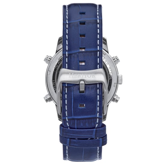 Heritor Automatic Wilhelm Semi-Skeleton Leather-Band Watch w/Day/Date