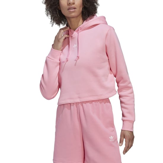 Women's adidas Originals Adicolor Essentials Crop Fleece Hoody in Pink