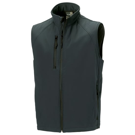 Russell Mens 3 Layer Soft Shell Gilet Jacke (Titanium) - Image 1