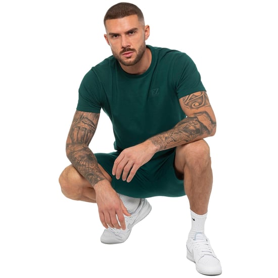Enzo | Herren T-Shirt Trainingsanzug mit Shorts Set - Grün - Image 6