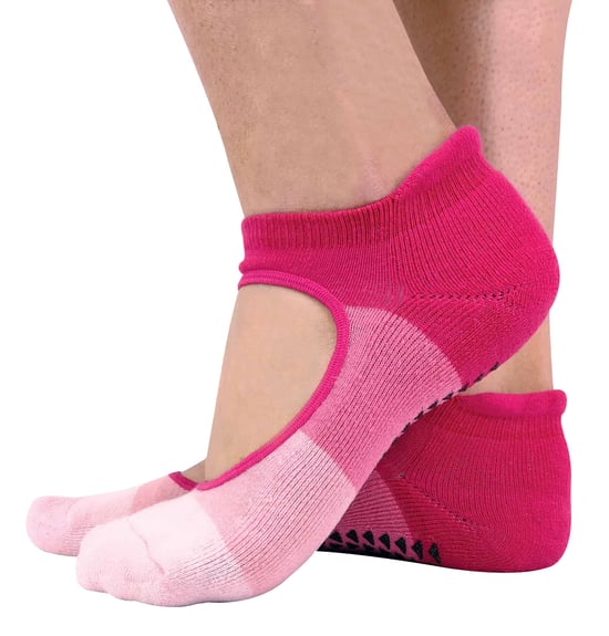 2 Paar Damen rutschfeste Grip Low Cut Unsichtbare Pilates Yoga Socken - Image 2