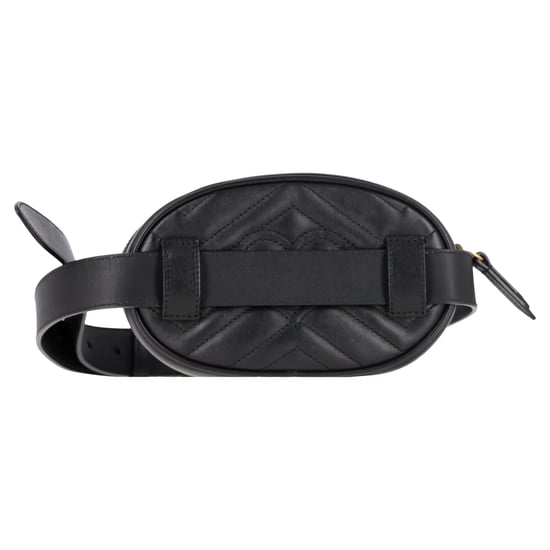 Gucci Matelassé GG Marmont Gürteltasche aus schwarzem Leder - Image 3