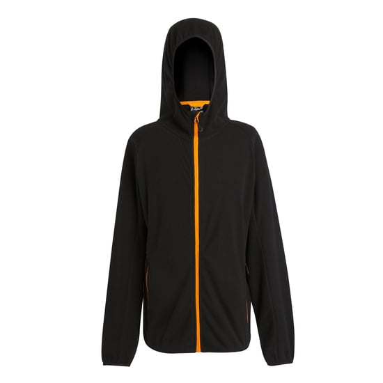 Regatta Mens Navigate Full Zip Fleece Jacket (Black/Orange Pop)