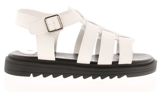 Girls Gladiator Style Fashion Sandals White - Image 2