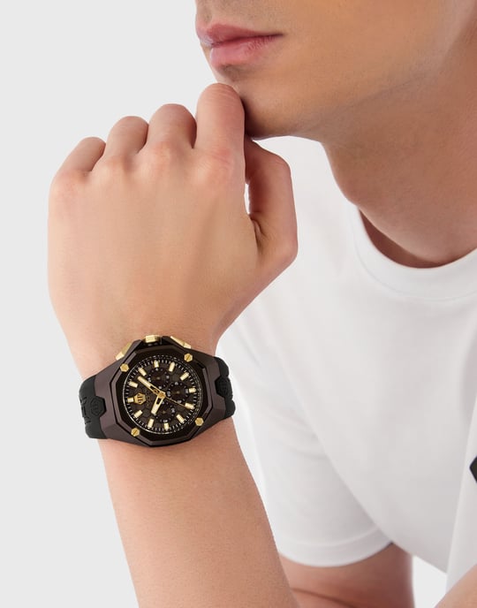 Philipp Plein Octagon Schwarz Herren Armbanduhr PWTBA0323 - Image 3
