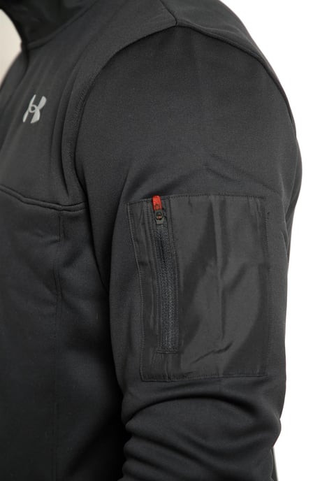 Unter Armour Herren Fleece Quarter Zip Track Top in schwarz - Image 4