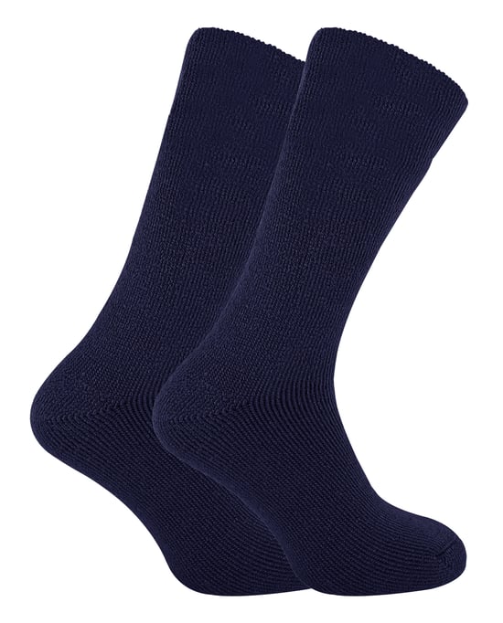 Drew Brady - 2 paires de chaussettes thermiques pour homme - Marine - Image 1