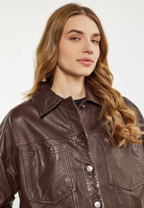 Dreimaster Jacke Damen dunkelbraun - Image 5