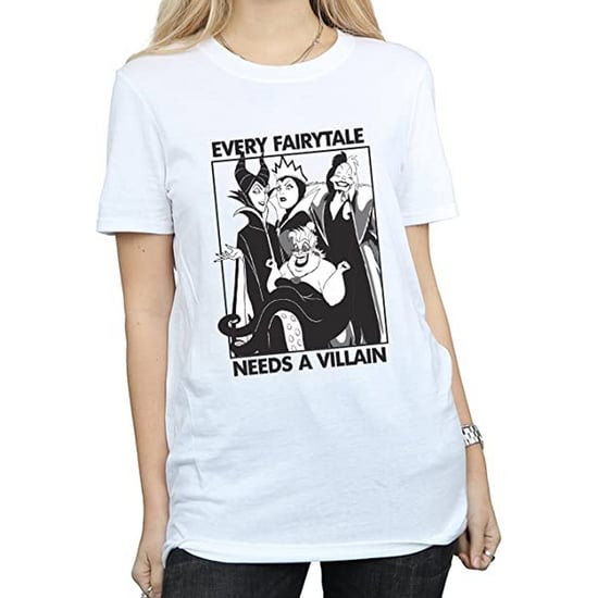 Disney Damen/Damen Jedes Märchen braucht einen Bösewicht Baumwoll-Boyfriend-T-Shirt (Weiß) - Image 1