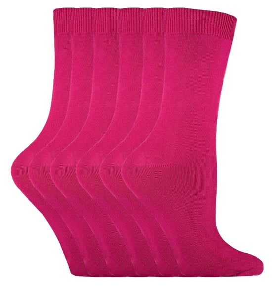 Sock Snob - 6 Paar Damen einfarbige Baumwollsocken - Image 1