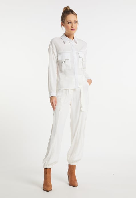 Dreimaster Bluse Damen weiß - Image 1