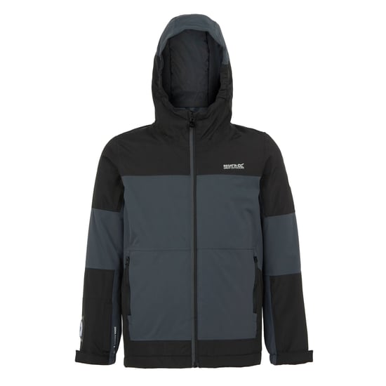 Regatta Childrens/Kids Beamz IV Waterproof Jacket (Seal Grey/Black)