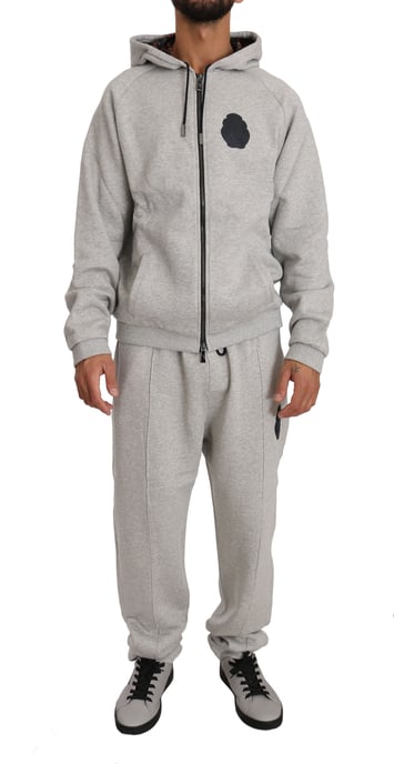 Billionaire Italian Couture Men's Gray Cotton Sweater Pants Tracksuit Set