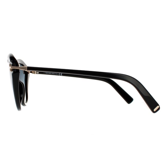 Tom Ford Cat Eye Womens Glänzend Schwarz Rauch Verlauf - Image 3
