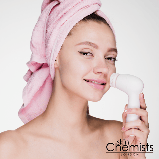 skinChemists Advanced Gesichts und Körperreinigungsbürste  4 Köpfe - Image 3