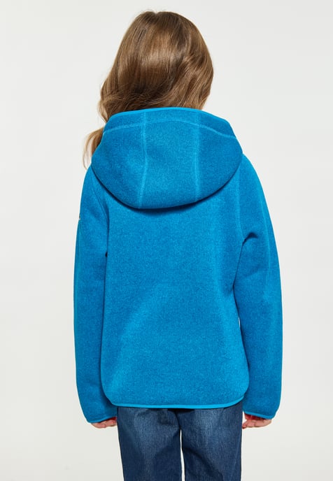 Schmuddelwedda Strickfleeceblouson Mädchen (Kids) Cyanblau Melange - Image 4