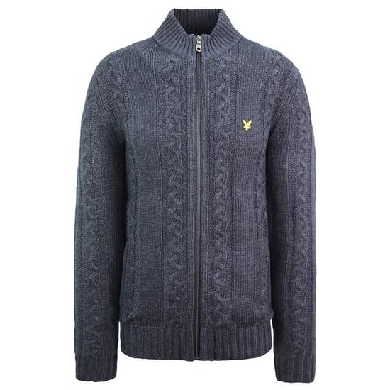 Lyle & Scott Cable Knit Herren-Pullover in Marineblau - Image 1
