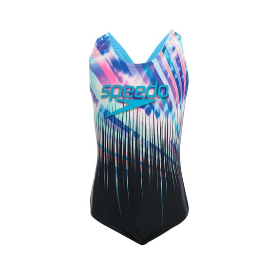 Girl's Speedo Junior Swimsuit in Black purple