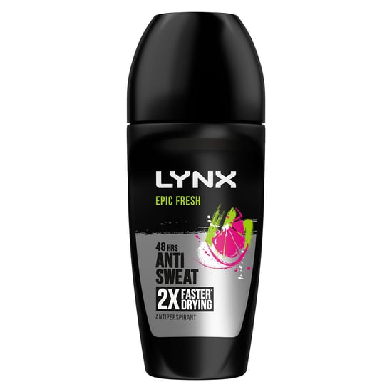 Lynx Epic Fresh Anti Perspirant Roll On 48H Anti Sweat Protection 50ml, 3 Pack