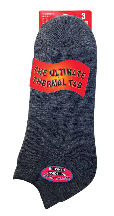 3 Paar Damen gepolstert farbigen Low Cut Ankle Thermal Trainer Socken - Image 2