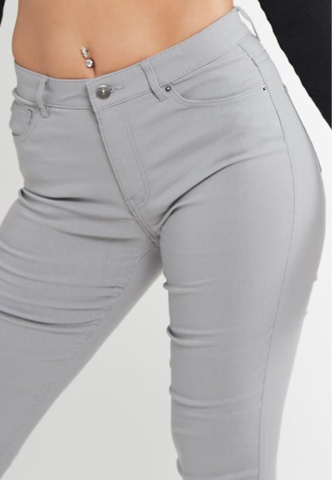 MYT Damen Skinny Super Stretch Chinos Grau - Image 5