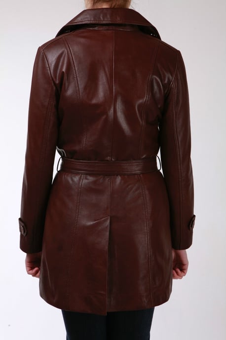 Women's 3/4-length trench coat with tie - Oldbury