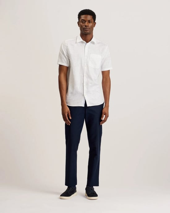 Ted Baker Palomas Herren Kurzarm Leinenhemd - Image 2