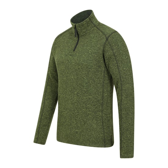 Mountain Warehouse - "Idris II" Fleece-Oberteil mit halbem Reißverschluss für Herren (Dunkel-Khaki) - Image 2