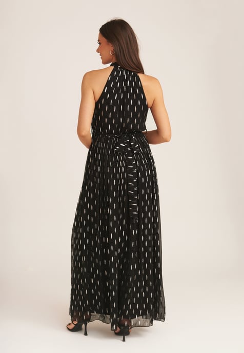 Jacquard-Maxikleid mit Neckholder - Image 4