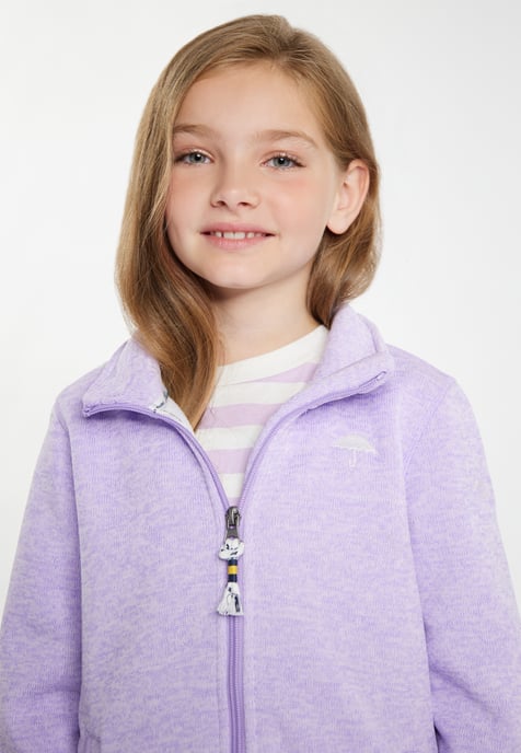 Schmuddelwedda Strickfleecejacke Mädchen (Kids) Helllavendel-Melange - Image 5