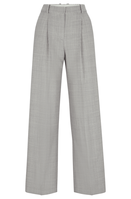 Women's Boss Straight-Fit Trousers in Grey