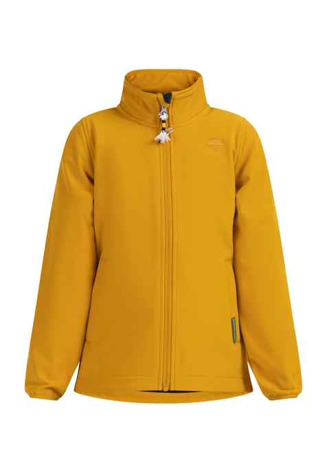 Schmuddelwedda Softshelljacke - recyceltes Material Mädchen senf - Image 1