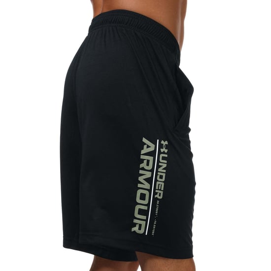Short UA Tech logotype Under Armour Pour Homme en Noir - Image 4